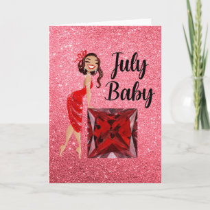 Juli-Baby Karte