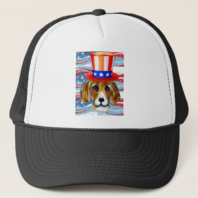 Juli Beagle Truckerkappe (Vorderseite)