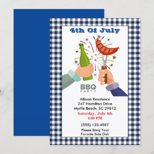 Juli Bier und Frank GRILLEN Picnic Party Invit Einladung