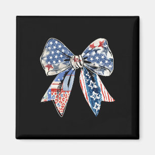 Juli Coquette Bow American Flag 1776 Indepe Magnet