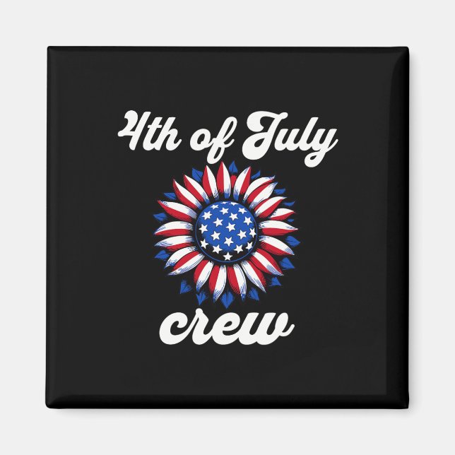 Juli Crew US-Flagge Magnet (Vorne)
