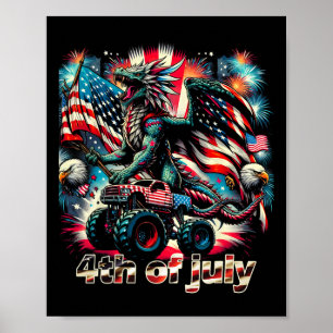 Juli Dragon Monster Truck Byld Eagle Americ Poster