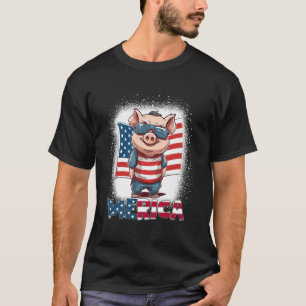 Juli Fahne Patriotic Merica USA T-Shirt