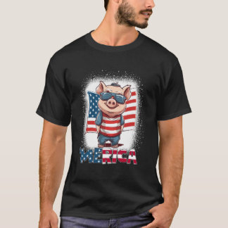 Juli Fahne Patriotic Merica USA T-Shirt