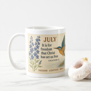 Juli Freiheit Inspirierender Kolibri Kaffeetasse