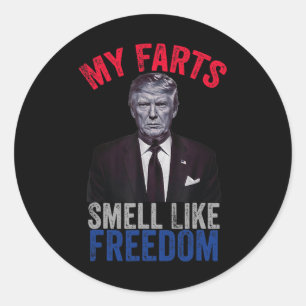 Juli Funny Trump Patriotic meine Furzen riechen wi Runder Aufkleber