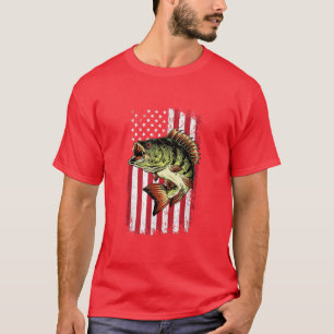 Juli für die Fischerei unter amerikanischer Flagge T-Shirt