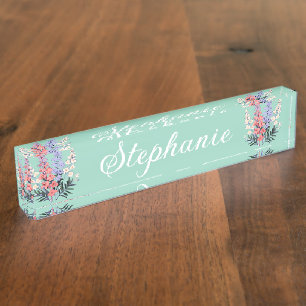 Juli-Geburtsblume Personalisierter Name Namensplakette
