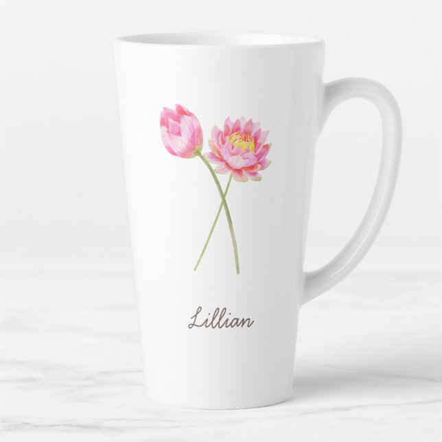 Juli Geburtsmonat Blume Wasserlilie Milchtasse (Rechts)