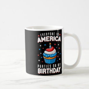 Juli Geburtstagsparty Boy Girl Amerikanische Unabh Kaffeetasse