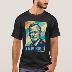 Juli George H W Bush Präsident Retro Patrio T-Shirt