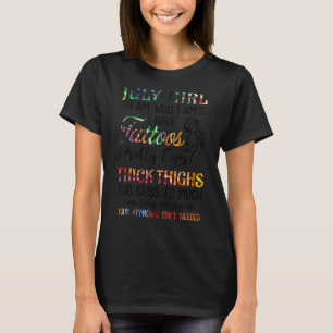 Juli Girl Tattoos Hübsche Augen dick Oberschenkel T-Shirt