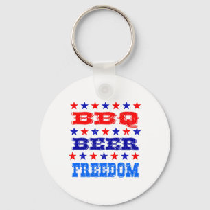 Juli Grillen Beer Freedom Shirt America Stolz Amer Schlüsselanhänger