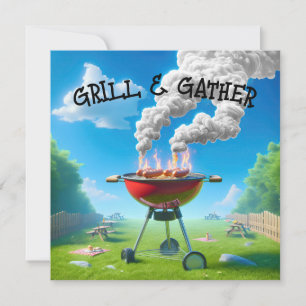 Juli GRILLEN Party Einladung