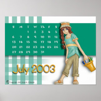 Juli-Kalender 2003 Poster