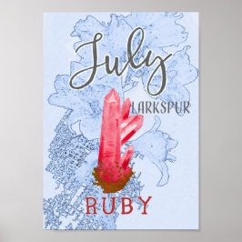 Juli Larkspur und Ruby Birthday Poster