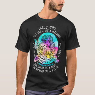 Juli Mädchen das Soul einer Meerjungfrau T-Shirt