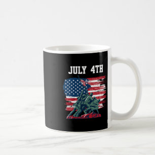 Juli Männer Amerikanische Flaggen Jungen Unabhängi Kaffeetasse