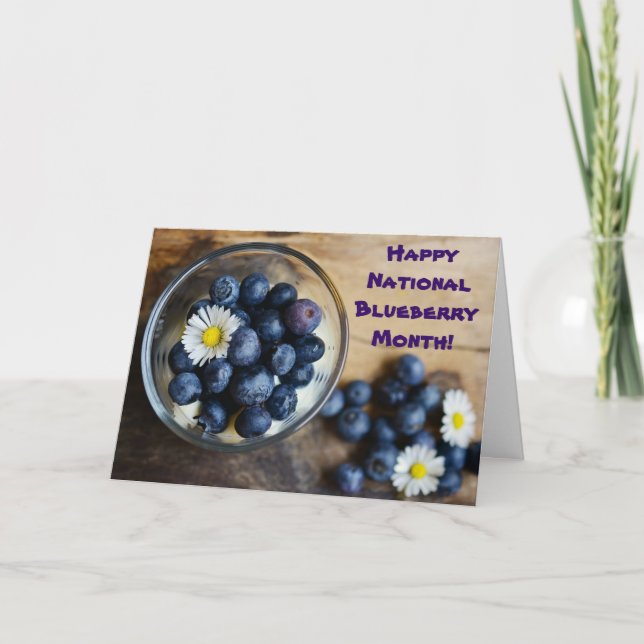 Juli: National Blueberry Month Karte (Vorderseite)