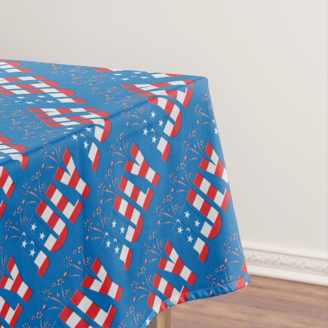 Juli Party Monat US Flagge Tischdecke (Beispiel)