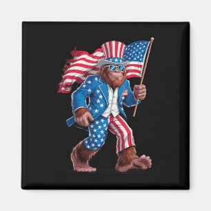 Juli Patriotic American Bigfoot Sasquatch U Magnet