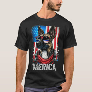 Juli Patriotic Belgisch Malinois Dog Merica T-Shirt
