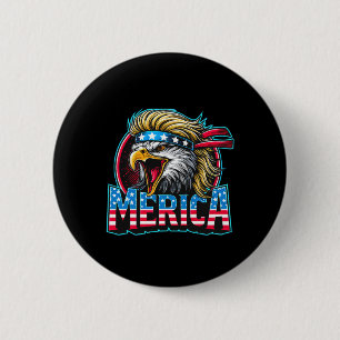 Juli Patriotic Funny Eagle 4. Juli USA Merica Button