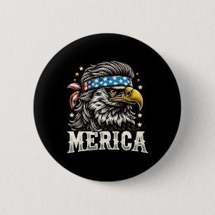Juli Patriotic Funny Eagle 4. Juli USA Merica Button