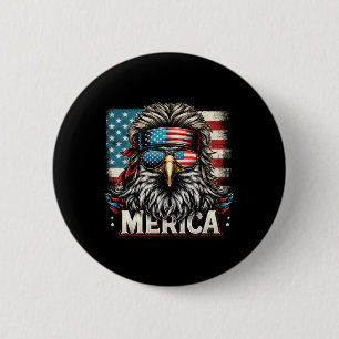 Juli Patriotic Funny Eagle 4. Juli USA Merica Button