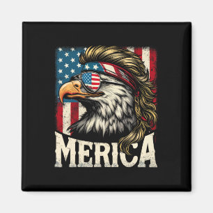 Juli Patriotic Funny Eagle 4. Juli USA Merica Magnet