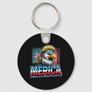 Juli Patriotic Funny Eagle 4. Juli USA Merica Schlüsselanhänger