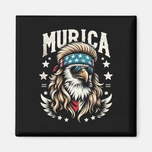 Juli Patriotic Funny Eagle 4. Juli Usa Murica Magnet