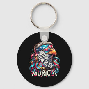 Juli Patriotic Funny Eagle 4. Juli Usa Murica Schlüsselanhänger