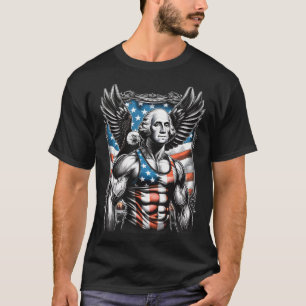 Juli Patriotic Funny George Washington 4. Juli T-Shirt