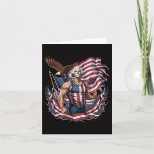 Juli Patriotic Funny George Washington Juli Karte