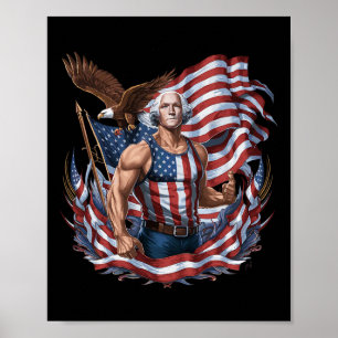 Juli Patriotic Funny George Washington Juli Poster