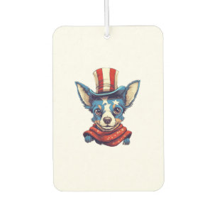 Juli Patriotic Rat Terrier Dog Autolufterfrischer