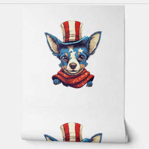 Juli Patriotic Rat Terrier Dog Tapete