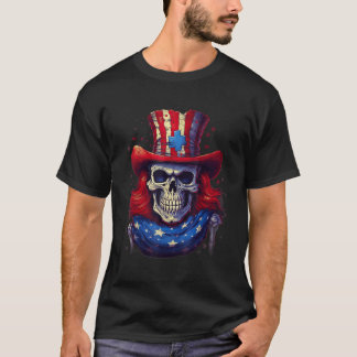 Juli Patriotic Skeleton T Shirt