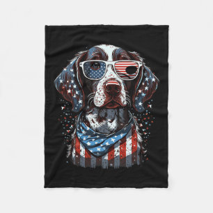 Juli Patriotischer deutscher Kurzhaarhund U Fleecedecke