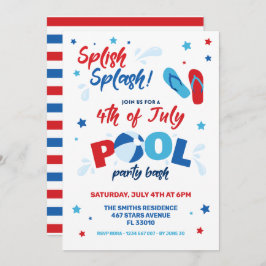 Juli Pool-Party Einladung