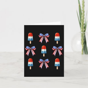 Juli Popsicle Bows Coquette American Flag P Karte
