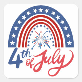 Juli Quadratischer Aufkleber