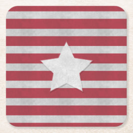 Juli Rechteckiger Pappuntersetzer