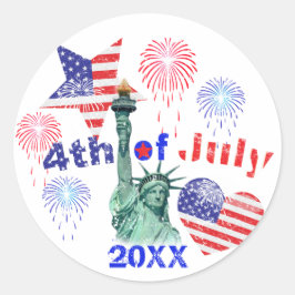 Juli Runder Aufkleber