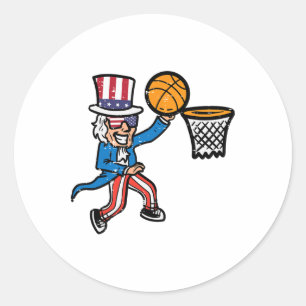 Juli Sketll Uncle Sam America Men Boys Kids Runder Aufkleber
