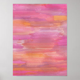 Juli Sonnenaufgang Wasserfarben Poster