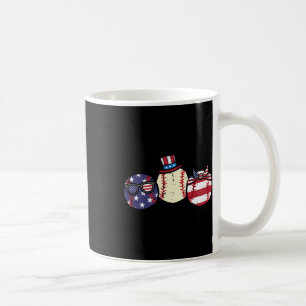 Juli Unabhängigkeitstag im Baseball Amerika Männer Kaffeetasse