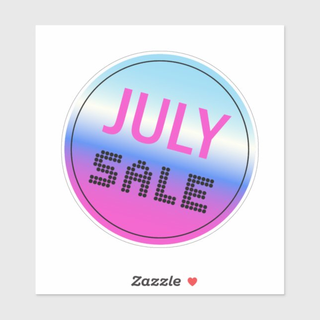 Juli Verkaufsticker Holographic Gradient (1pc) Aufkleber (Blatt)