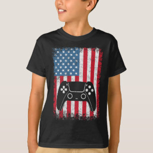 Juli-Videospiel-Gamer-Kinder-Jungen-Männer-Usa-T-S T-Shirt